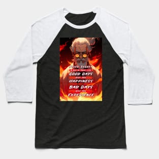 Wise Old Japanese Sensei Motivation Quotes - Anime Wallpaper Baseball T-Shirt